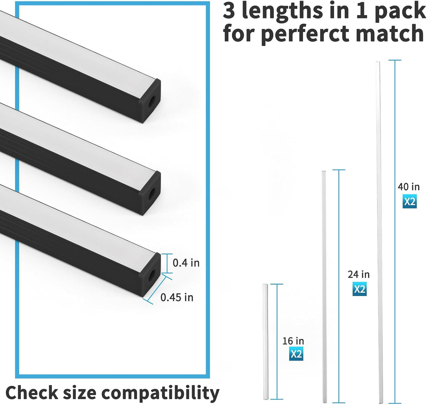 LED Recessed Lighting Kit - 6pcs Self-adhesive White LED Light